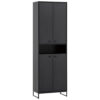 Möbelpartner Schuhschrank Janne schwarz matt B/H/T: ca. 60,2x185,5x33 cm