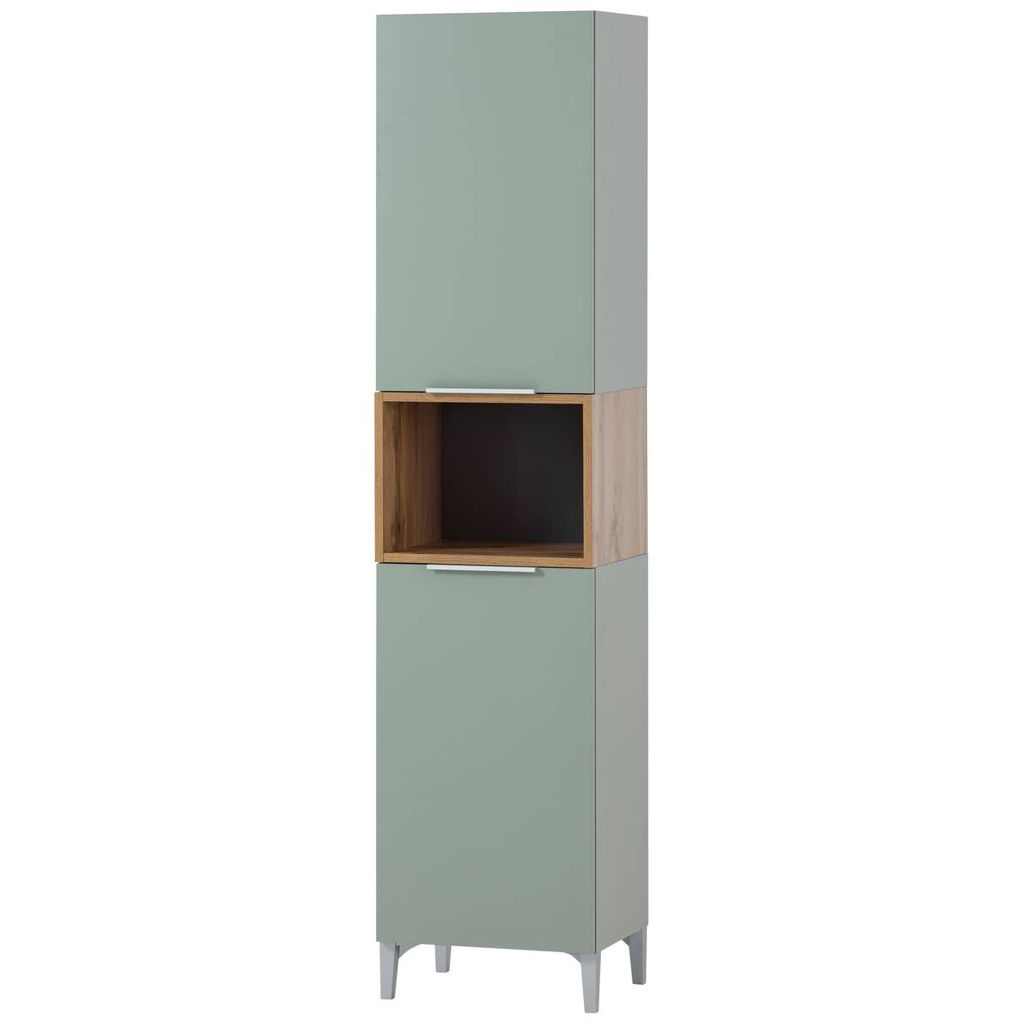 Hochschrank Smilla
Pistazie Eiche Landhaus Nachbildung B/H/T: ca. 40,2×175,5×31,9 cm