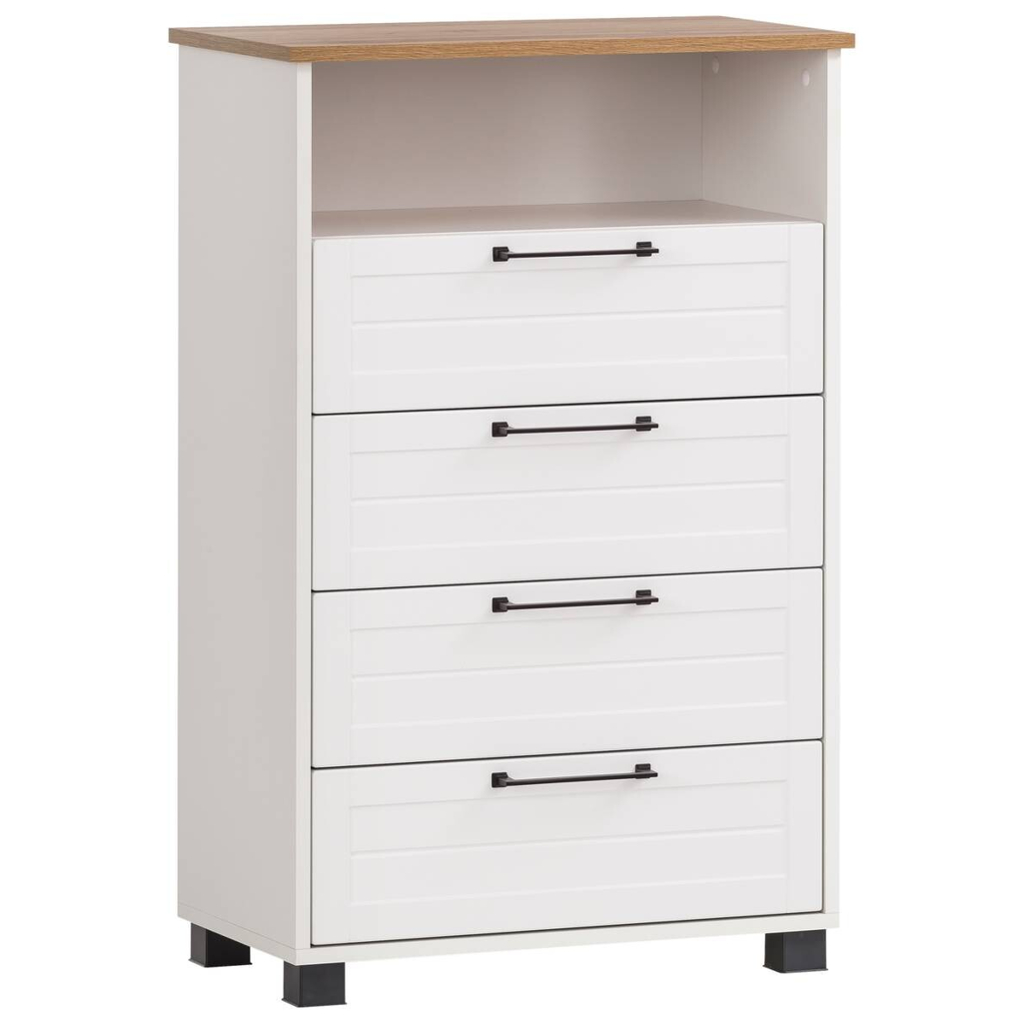 Midischrank Jelda
weiß matt Eiche Landhaus Nachbildung B/H/T: ca. 62,4x102x34,1 cm