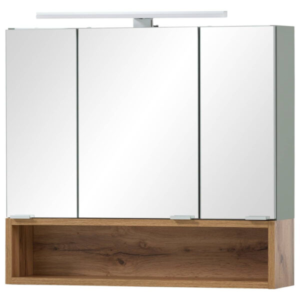 4027181119433-1 Spiegelschrank Smilla
Eiche Landhaus Nachbildung Pistazie B/H/T: ca. 67x64,7x16 cm