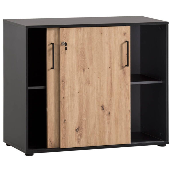 Möbelpartner Schiebetürenschrank Aino Eiche B/H/T: ca. 100x83,6x41 cm