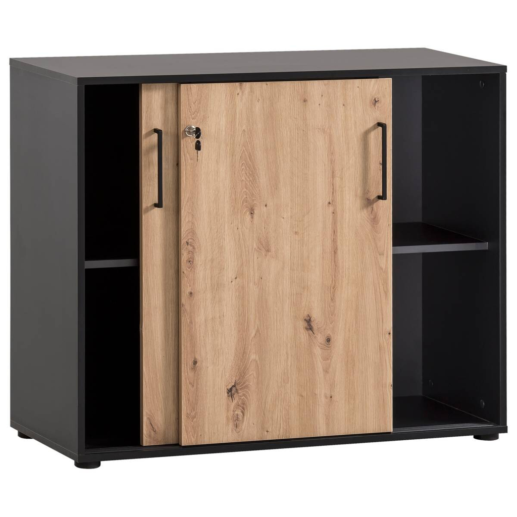 Möbelpartner Schiebetürenschrank Aino Eiche B/H/T: ca. 100x83,6x41 cm