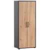 Möbelpartner Hochschrank Aino Eiche Artisan Nachbildung schwarz matt B/H/T: ca. 65x163,6x41 cm