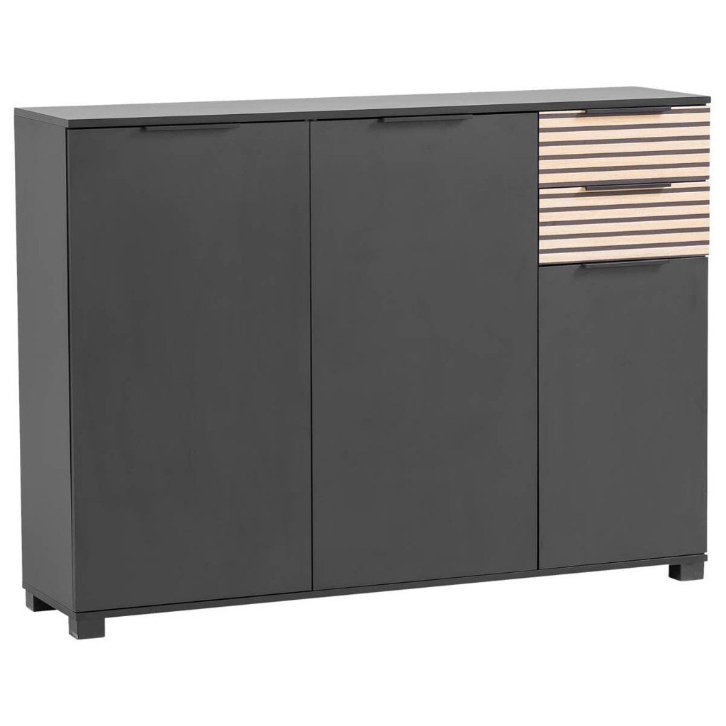 Möbelpartner Schuhschrank Alexa schwarz matt B/H/T: ca. 141,9x105,5x35 cm
