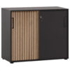 Möbelpartner Büroschrank Hank schwarz matt B/H/T: ca. 100,1x83,6x41 cm