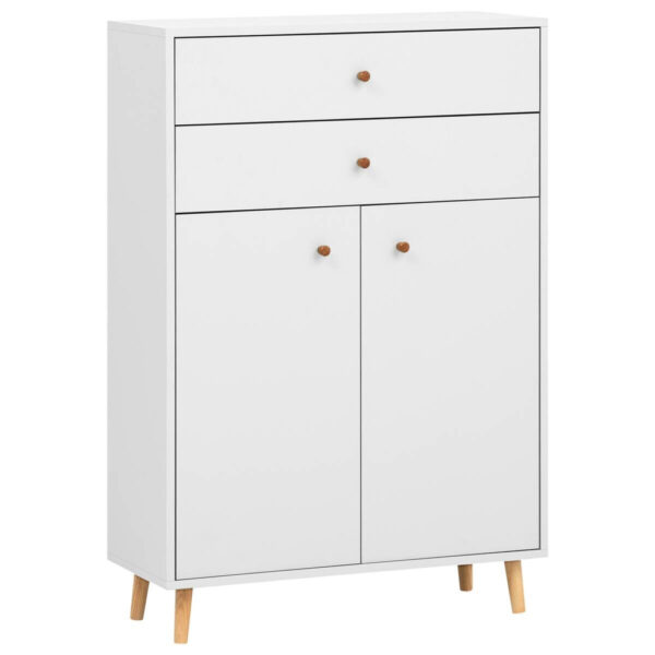 Schildmeyer Highboard Bjarne weiß matt B/H/T: ca. 77x113,4x33,05 cm