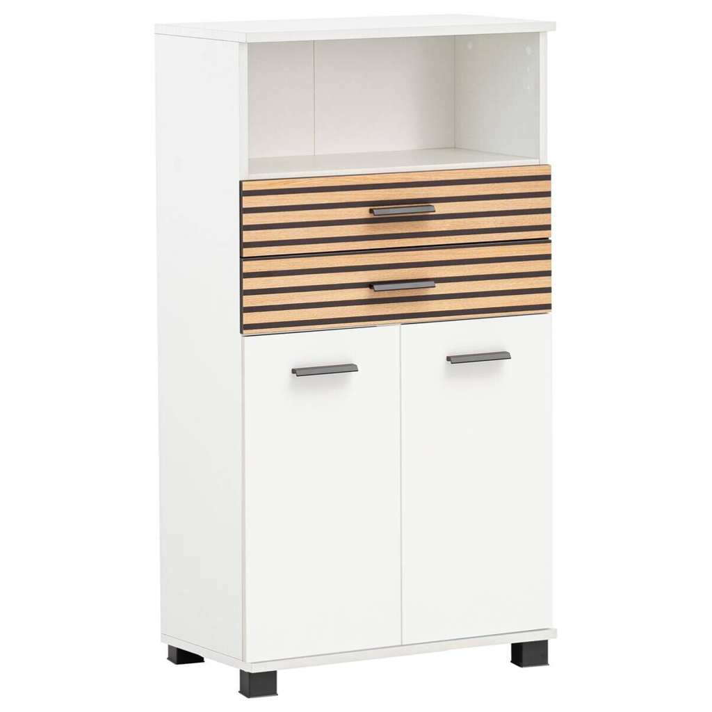 Schildmeyer Highboard Katta weiß matt B/H/T: ca. 59,8x110,5x32,6 cm