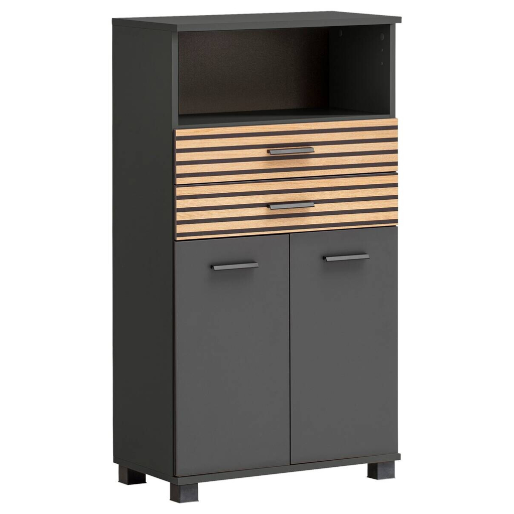 Schildmeyer Highboard Katta anthrazit B/H/T: ca. 59,8x110,5x32,6 cm