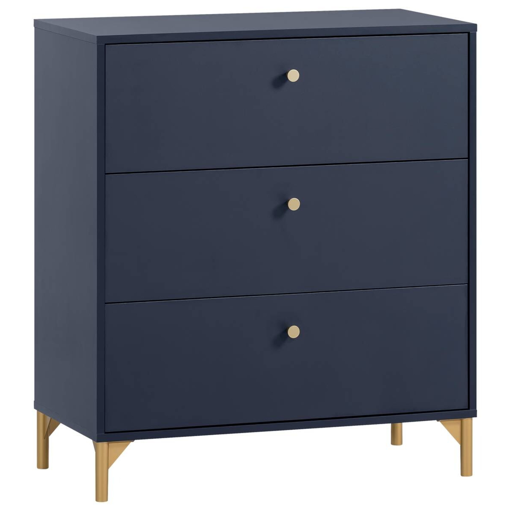 Möbelpartner Kommode Alfa blau dunkel B/H/T: ca. 80,1x94,4x40 cm