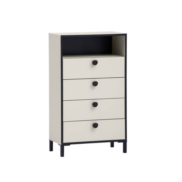 Möbelpartner Highboard Edda beige hell B/H/T: ca. 60,2x103,4x33,05 cm