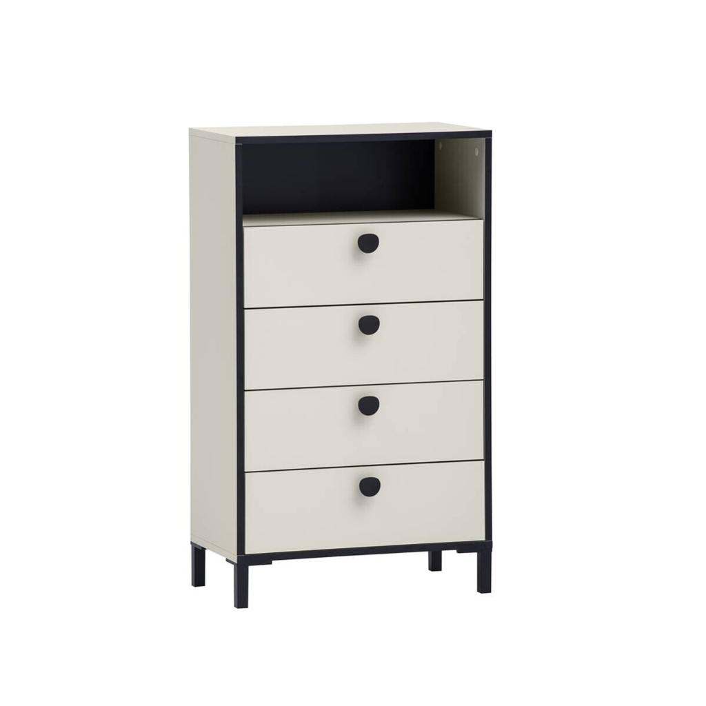 Möbelpartner Highboard Edda beige hell B/H/T: ca. 60,2x103,4x33,05 cm