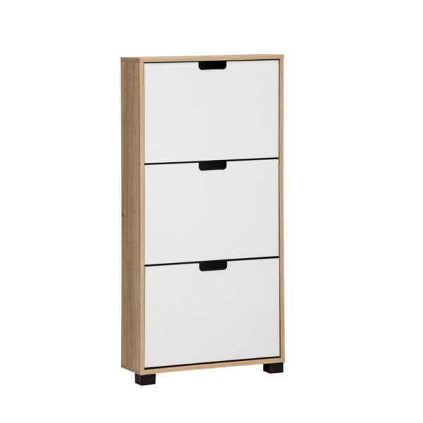 Möbelpartner - Schuhkipper Emmik weiß matt Eiche Eiche weiß Nachbildung B/H/T: ca. 59,8x124x19,55 cm - Eiche, Weiss Möbelpartner - Schuhkipper Emmik weiß matt Eiche Eiche weiß Nachbildung B/H/T: ca. 59,8x124x19,55 cm in Eiche, Weiss