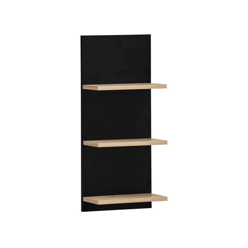 Regal Emmik
schwarz matt Eiche Eiche weiß Nachbildung B/H/T: ca. 30,3×70,2×17,45 cm