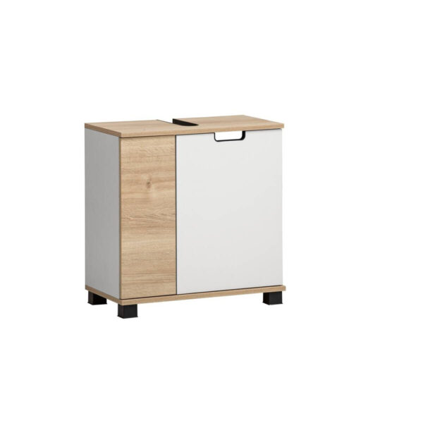 Waschbeckenunterschrank Emmik
weiß matt Eiche Eiche weiß Nachbildung B/H/T: ca. 59,8x62,4x32,6 cm