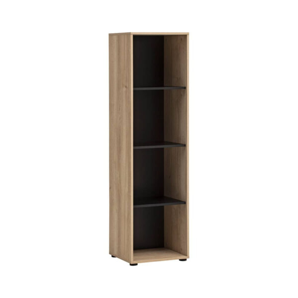 Möbelpartner Hochschrank Emmik schwarz matt Eiche Eiche weiß Nachbildung B/H/T: ca. 44,8x163,6x41 cm Möbelpartner Hochschrank Emmik schwarz matt Eiche Eiche weiß Nachbildung B/H/T: ca. 44,8x163,6x41 cm