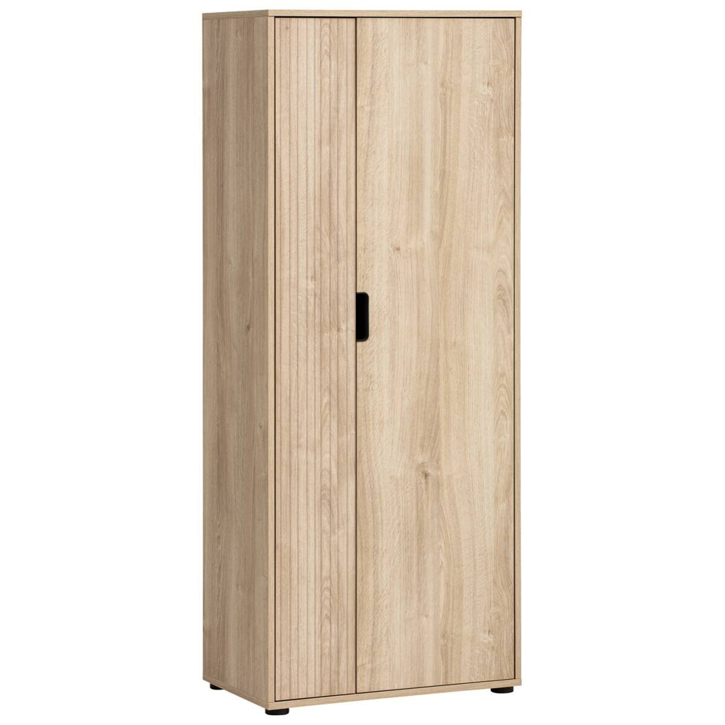 Möbelpartner Aktenschrank Emmik schwarz matt Eiche Eiche weiß Nachbildung B/H/T: ca. 65,1x163,6x41 cm