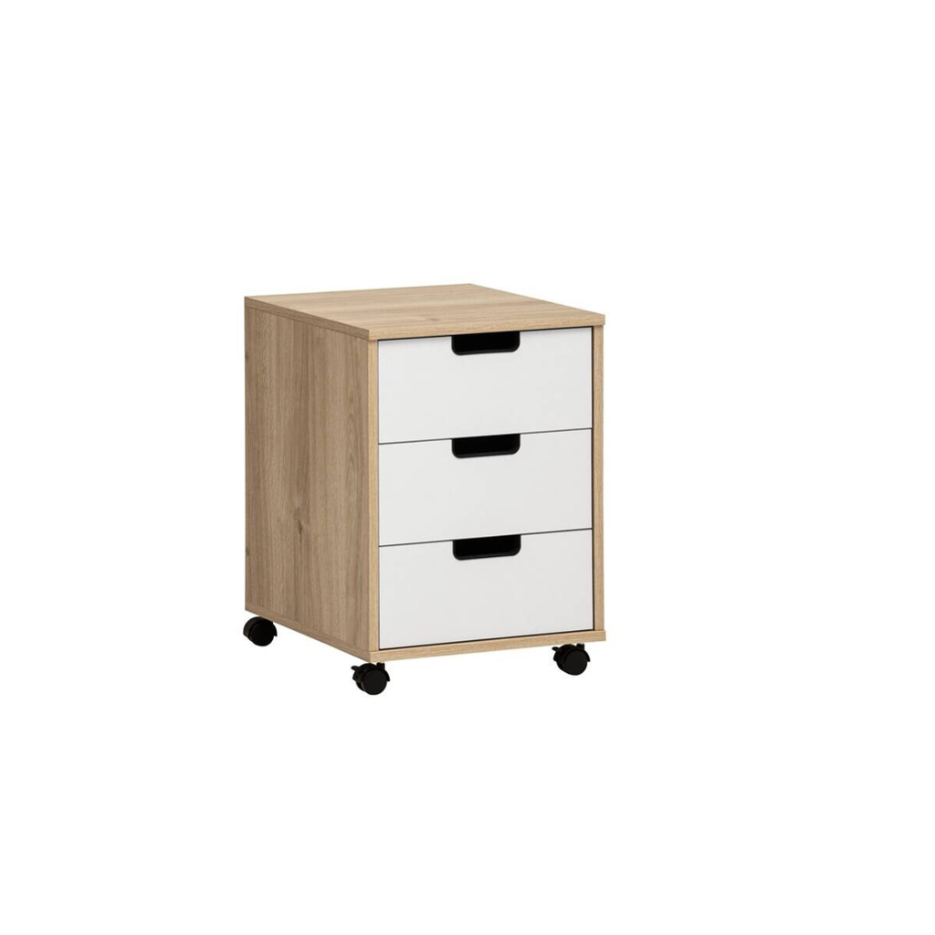 Rollcontainer Emmik
weiß matt Eiche Eiche weiß Nachbildung B/H/T: ca. 40,1x57x50 cm