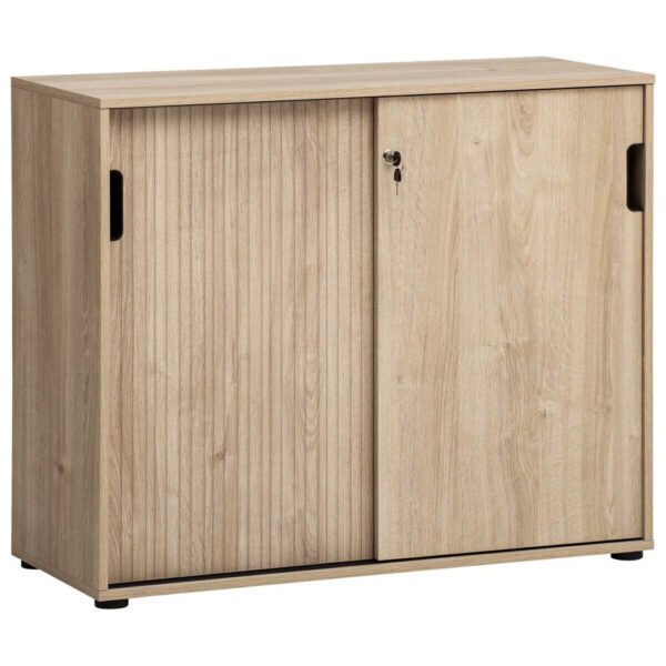 Möbelpartner Aktenschrank Emmik weiß matt Eiche Eiche weiß Nachbildung B/H/T: ca. 100,1x83,6x41 cm