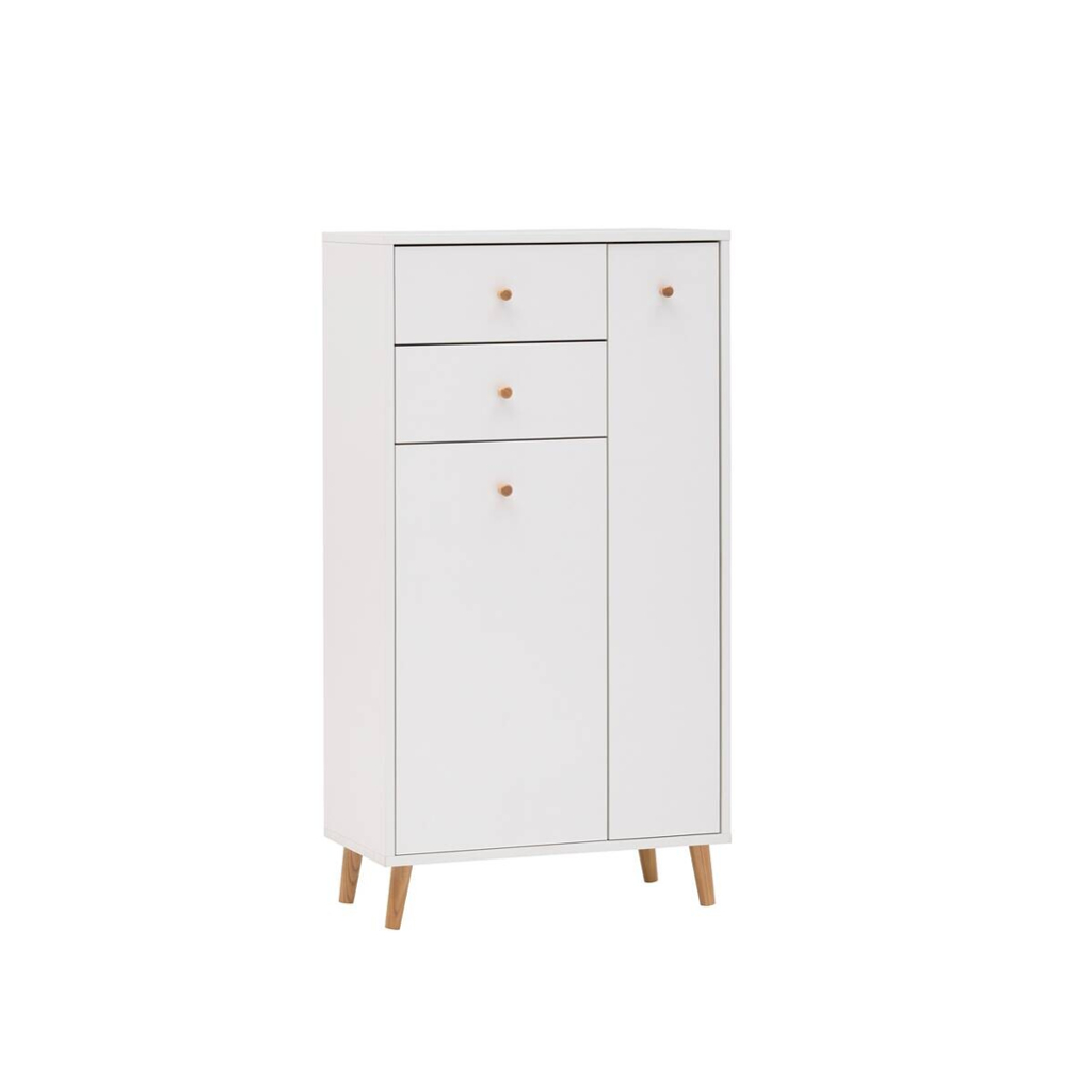 Schildmeyer Highboard Bjarne weiß B/H/T: ca. 60,2x103,4x33,05 cm