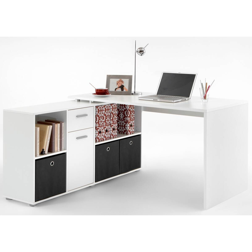 POCO Schreibtisch weiß B/H/T: ca. 136x74x66,5 cm