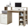 POCO Schreibtisch Eiche Sonoma Nachbildung weiß B/H/T: ca. 139x92x54 cm