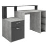 POCO Schreibtisch Beton Optik anthrazit B/H/T: ca. 139x92x54 cm