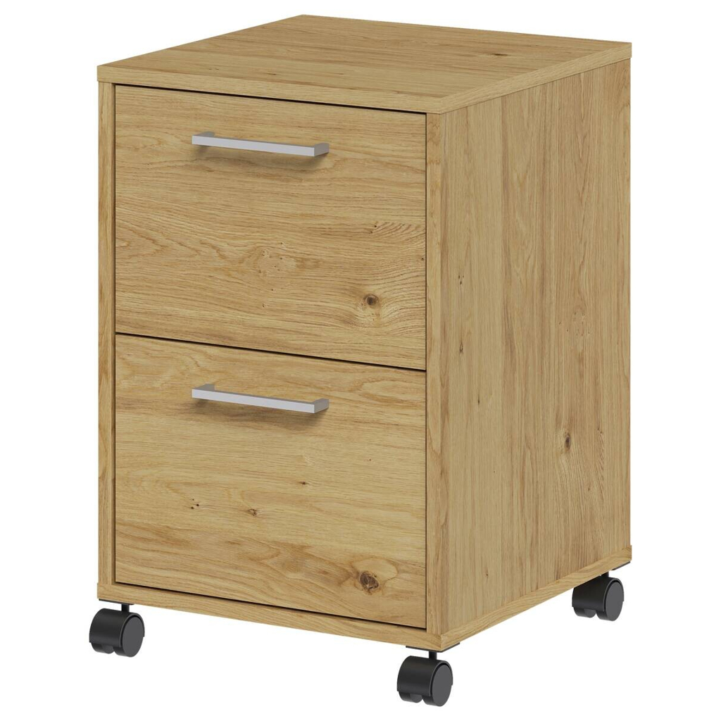 POCO Rollcontainer Eiche Artisan Nachbildung B/H/T: ca. 38x57x39 cm