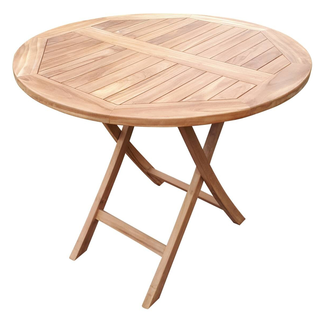 deVries Gartentisch Woodie natur Teakholz H/D: ca. 75x90 cm