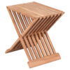 deVries Beistelltisch natur Teakholz B/H/T: ca. 40x45x33 cm