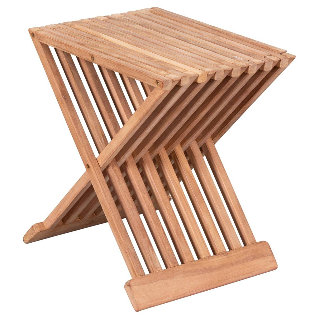 deVries Beistelltisch natur Teakholz B/H/T: ca. 40x45x33 cm