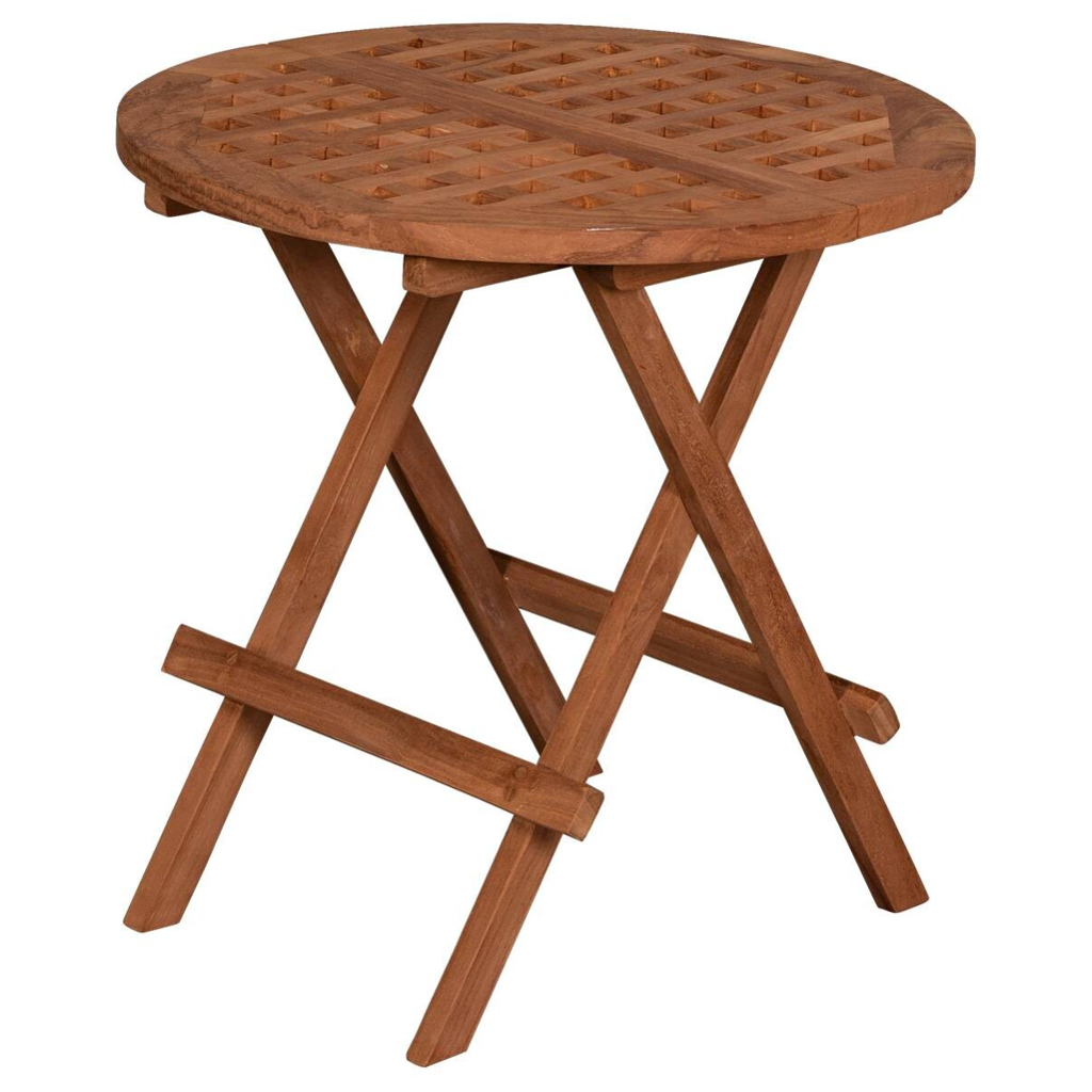 deVries Beistelltisch Woodie natur Teakholz H/D: ca. 50x50 cm
