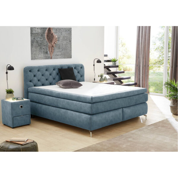 POCO Boxspringbett blau Liegefläche B/L: ca. 180x200 cm POCO Boxspringbett blau Liegefläche B/L: ca. 180x200 cm