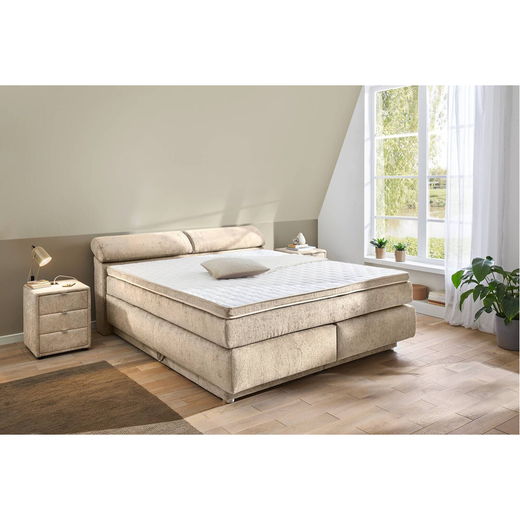 POCO Boxspringbett beige Liegefläche B/L: ca. 180x200 cm