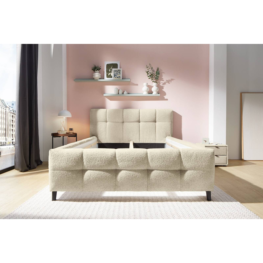 POCO Polsterbettgestell beige Polyester Liegefläche B/L: ca. 140x200 cm