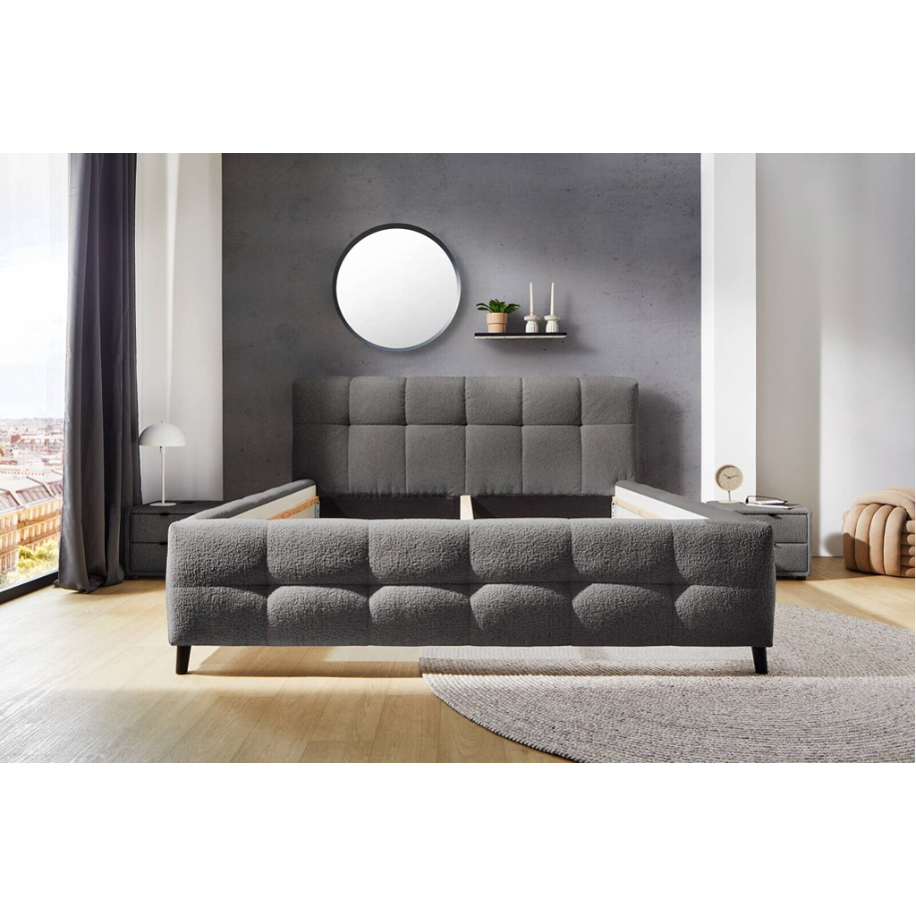POCO Polsterbettgestell grau Polyester Liegefläche B/L: ca. 180x200 cm