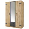 POCO Kleiderschrank Cork Eiche Nachbildung Graphit B/H/T: ca. 135x199x58 cm