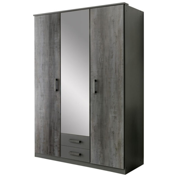 POCO Kleiderschrank Duisburg Graphit B/H/T: ca. 135x199x58 cm