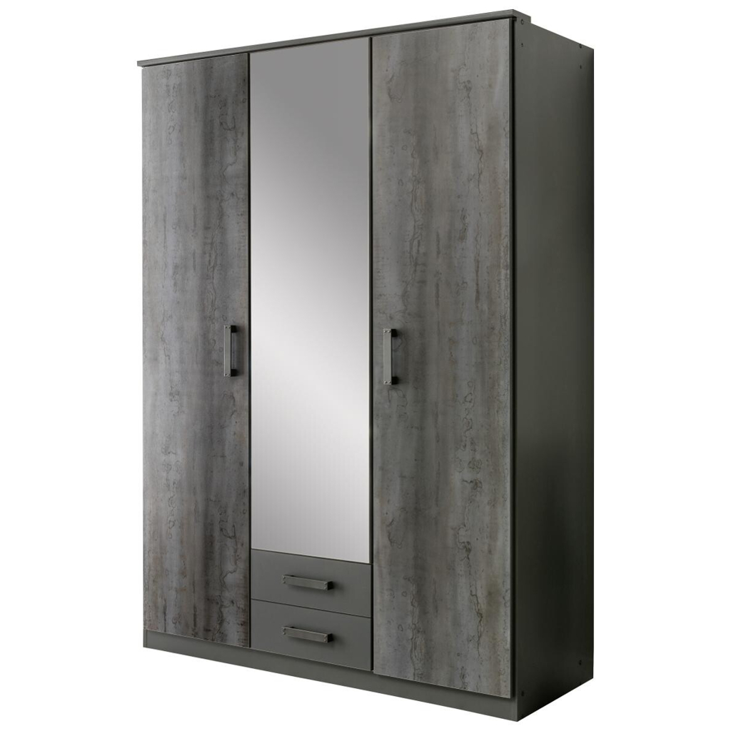 POCO Kleiderschrank Duisburg Graphit B/H/T: ca. 135x199x58 cm