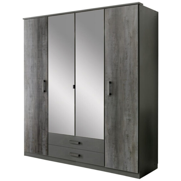 POCO Kleiderschrank Duisburg Graphit B/H/T: ca. 180x199x58 cm
