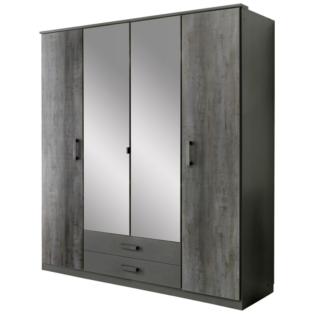 POCO Kleiderschrank Duisburg Graphit B/H/T: ca. 180x199x58 cm