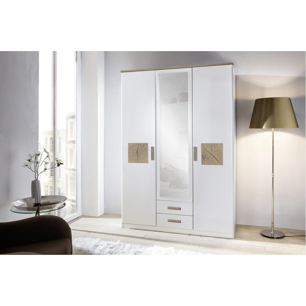 POCO Kleiderschrank Kärnten Alpinweiß Nachbildung B/H/T: ca. 135x199x58 cm