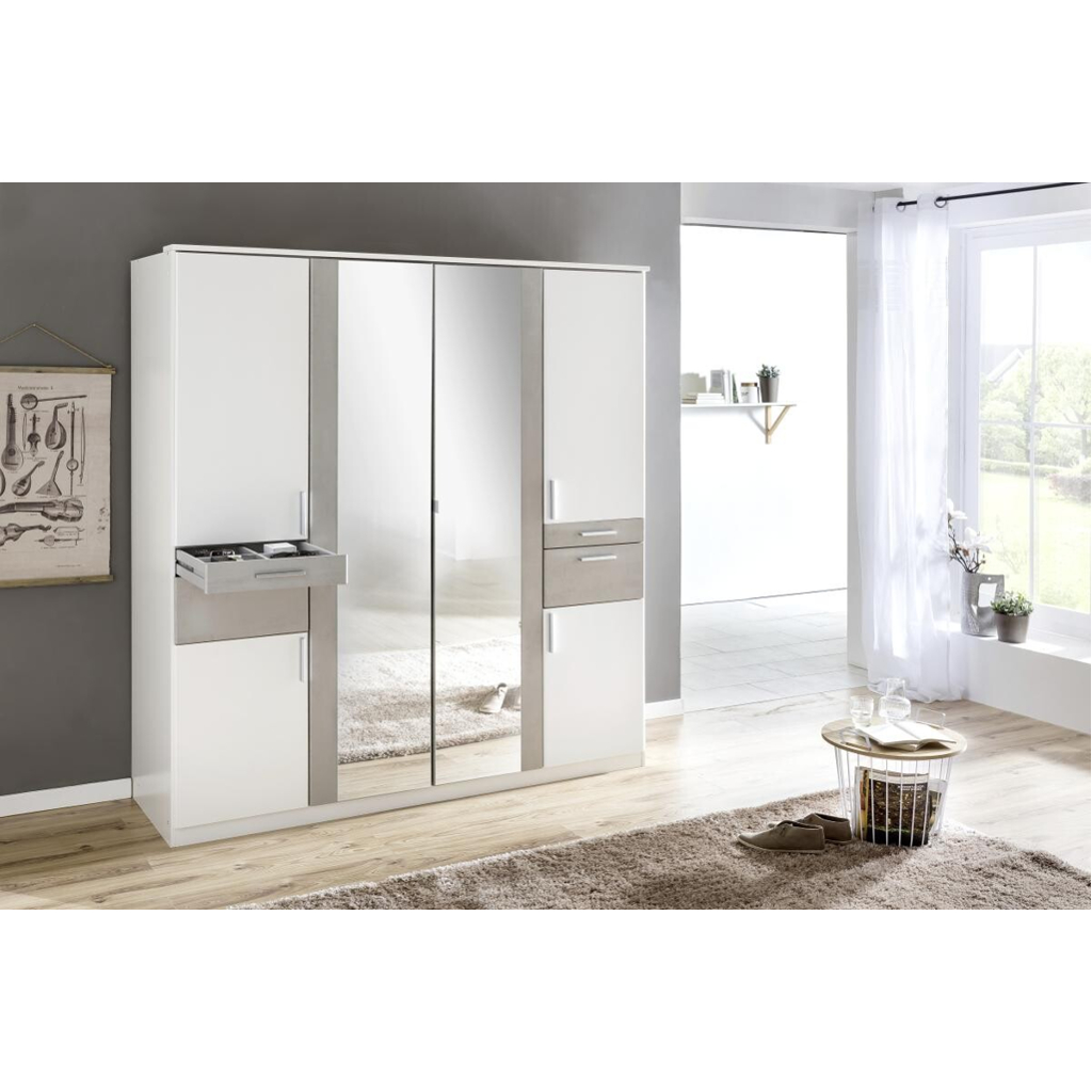 POCO Kleiderschrank Koblenz weiß B/H/T: ca. 180x198x58 cm