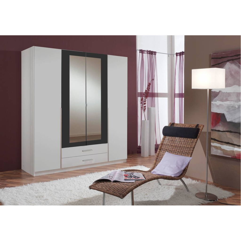 POCO Kleiderschrank Skate weiß B/H/T: ca. 179x197x58 cm