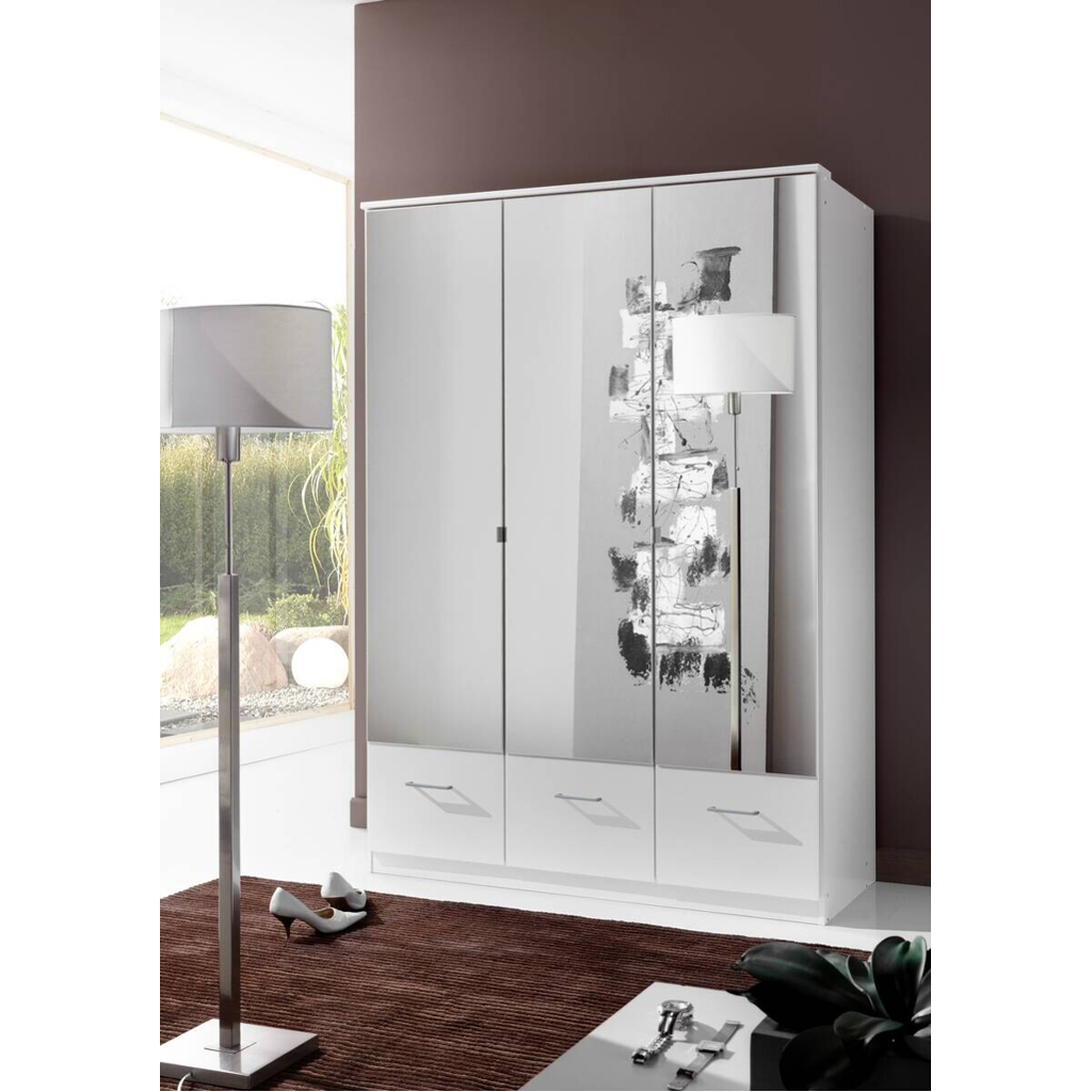 POCO Kleiderschrank Imago weiß B/H/T: ca. 135x199x58 cm