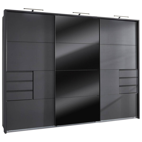POCO Schwebetürenschrank Saigon Graphit B/H/T: ca. 270x210x64 cm