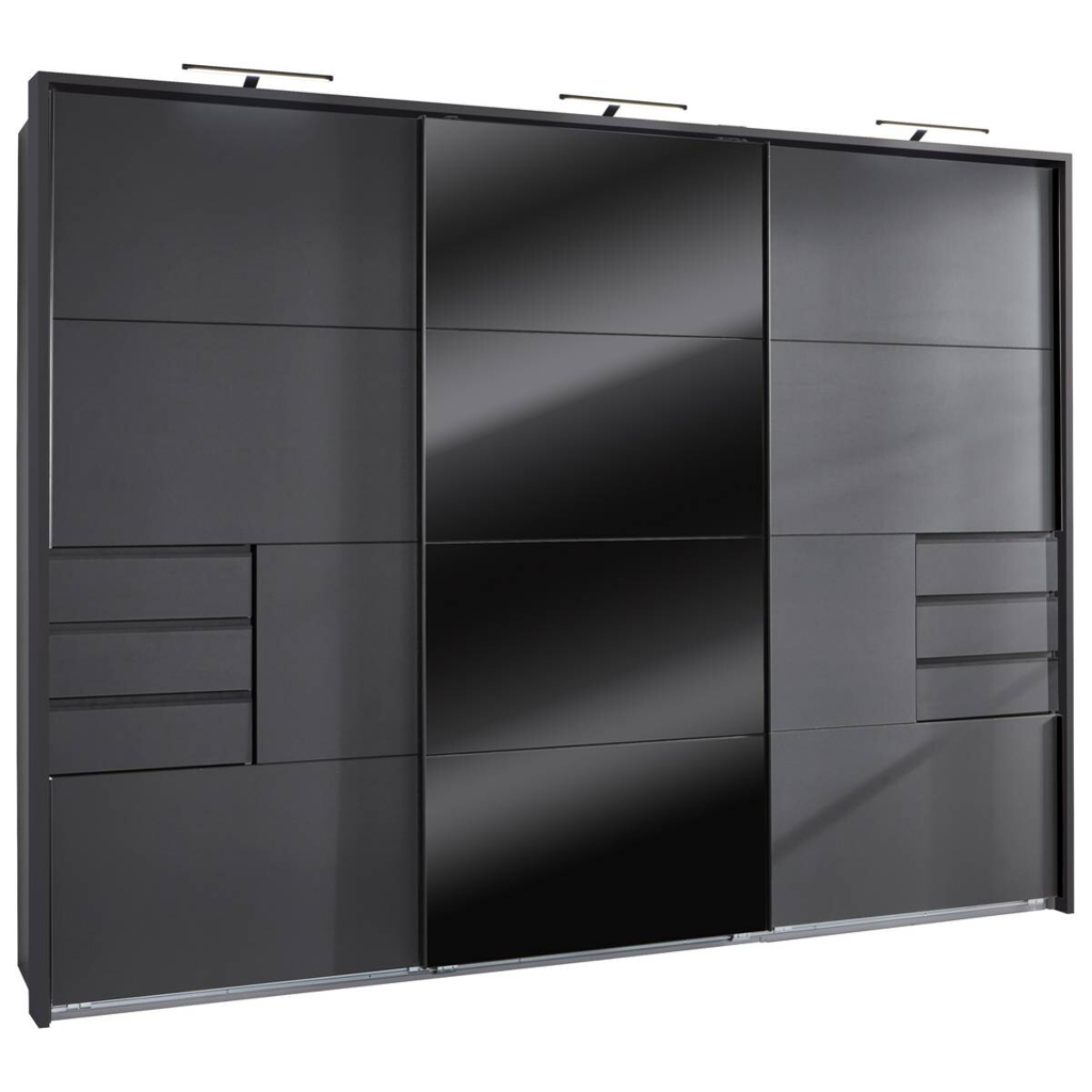 POCO Schwebetürenschrank Saigon Graphit B/H/T: ca. 270x210x64 cm