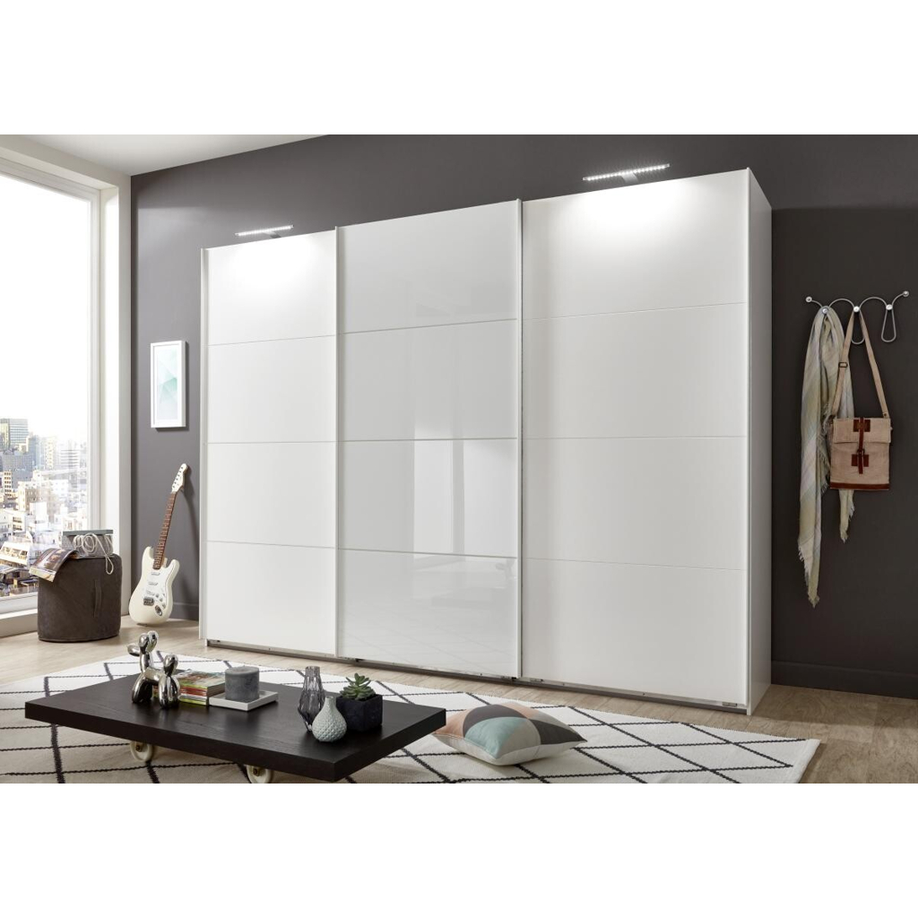 POCO Schwebetürenschrank Ernesto Alpinweiß B/H/T: ca. 270x208x65 cm