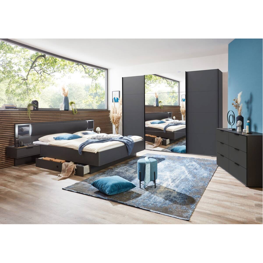 POCO Bettanlage Barcelona Graphit Liegefläche B/L: ca. 180x200 cm