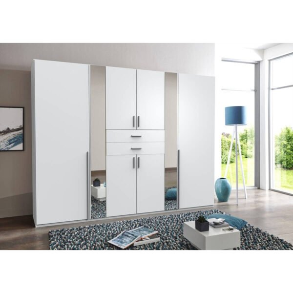 POCO Kleiderschrank Vanea weiß B/H/T: ca. 270x210x58 cm