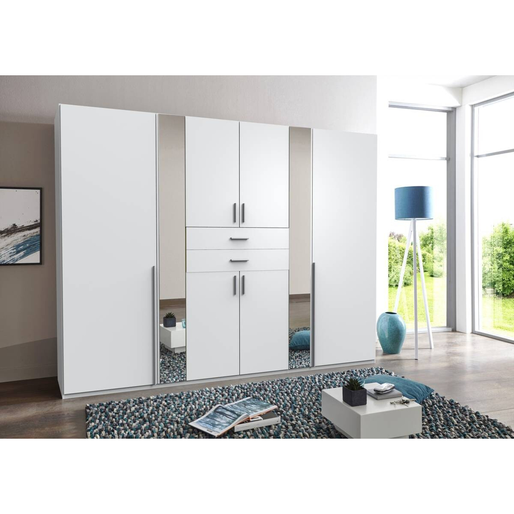 POCO Kleiderschrank Vanea weiß B/H/T: ca. 270x210x58 cm